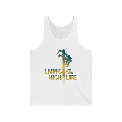 Lineman T-shirt - living the high life - colored chrome