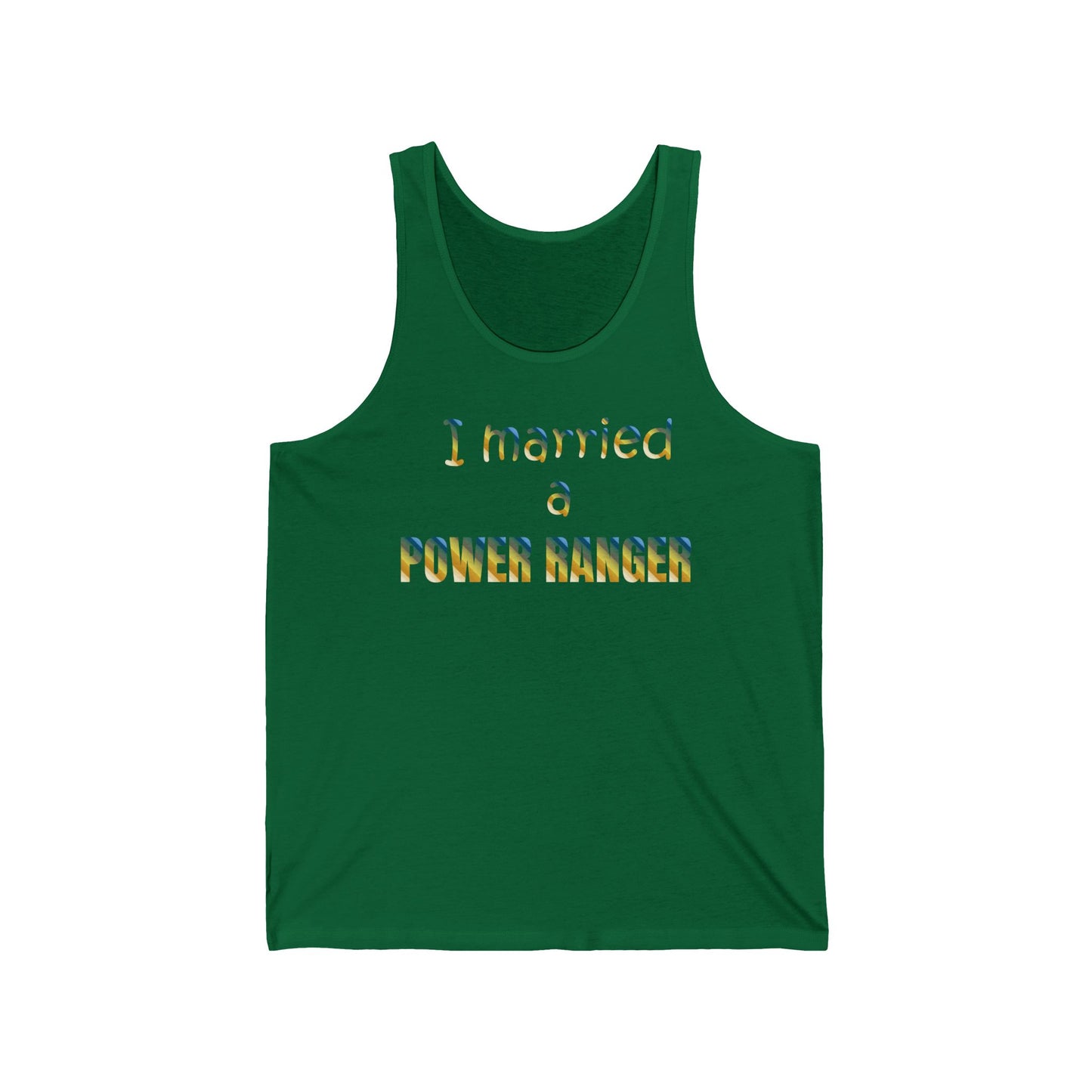 Lineman T-shirt - Married a Power Ranger colored chrome