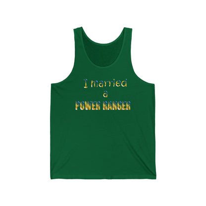 Lineman T-shirt - Married a Power Ranger colored chrome