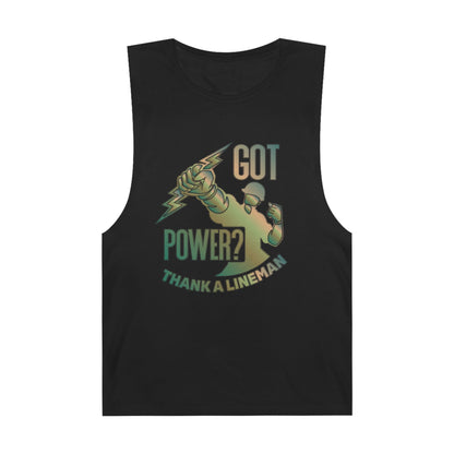 Lineman Tank - Got Power Thank A Lineman - copper patina