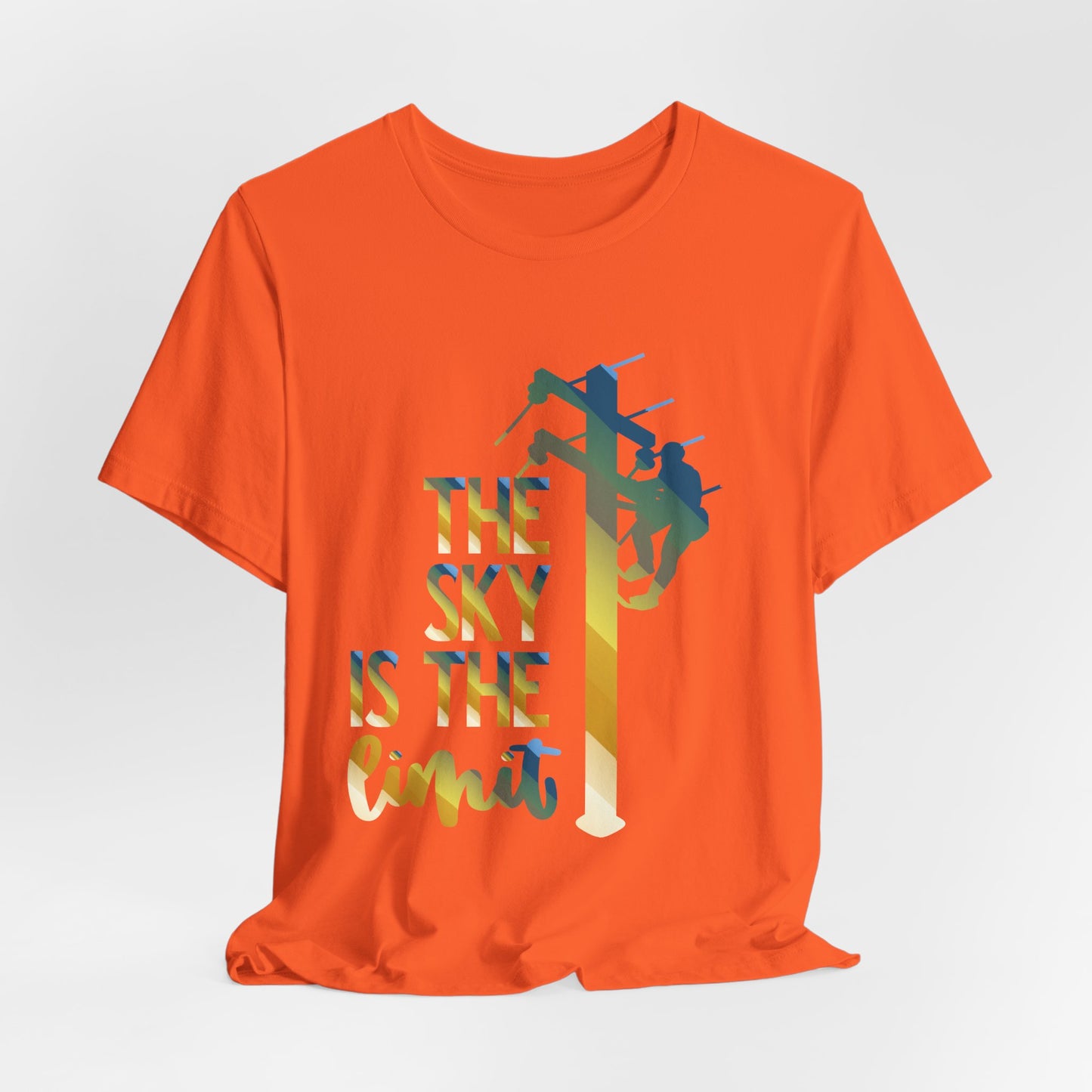 Lineman T-shirt - the-sky-is-the-limit-lineman colored chrome
