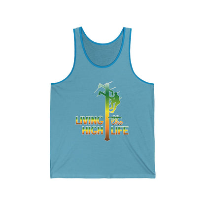 Lineman T-shirt - living the high life - gradient