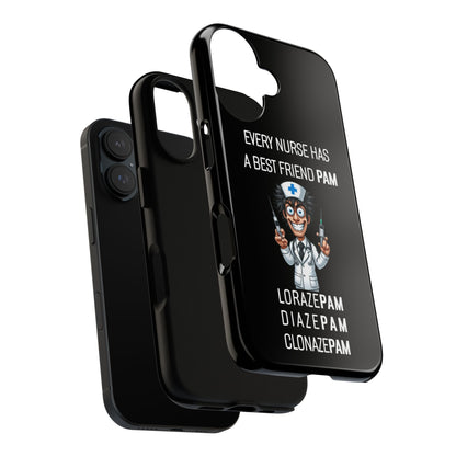 Nurse iPhone Tough Case - Every Nurse Has a Friend Named PAM Design (5) - Black