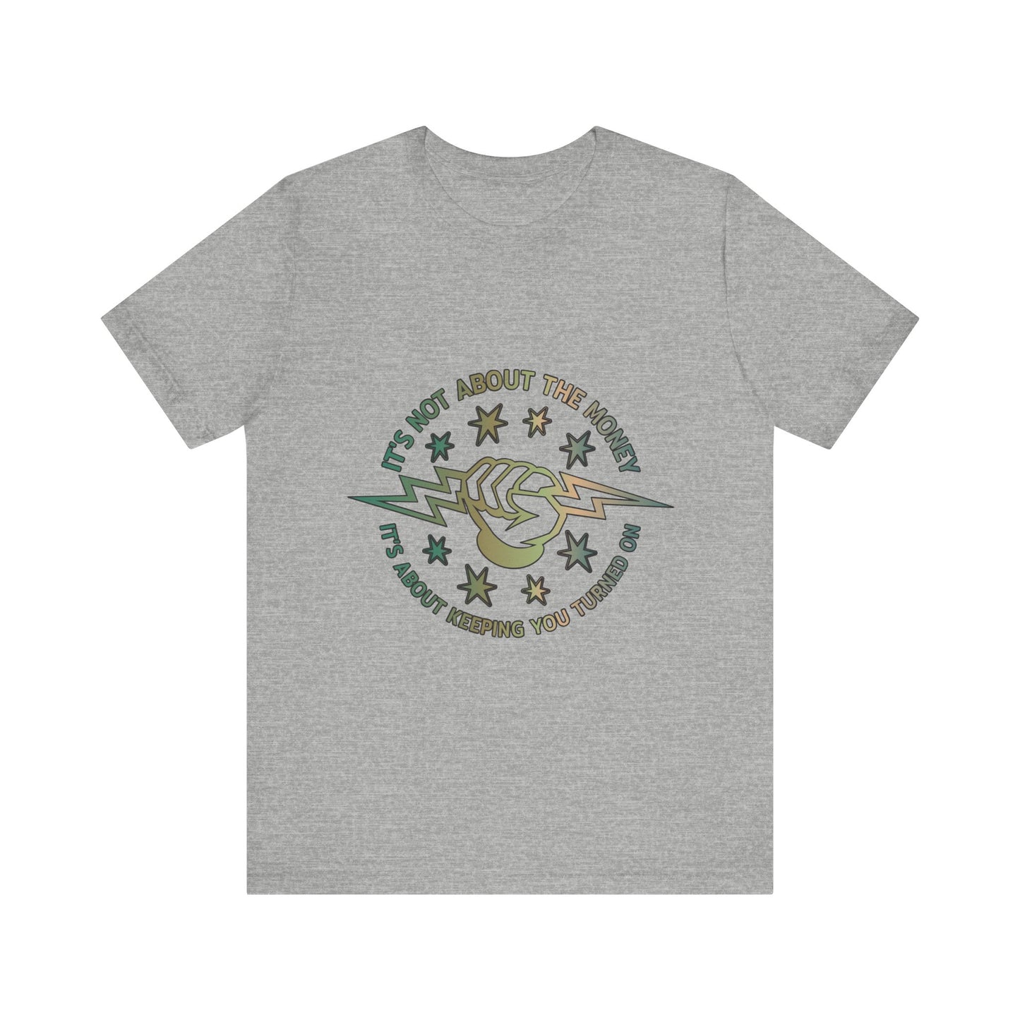 Lineman T-shirt - Its Not About The Money-copper patina