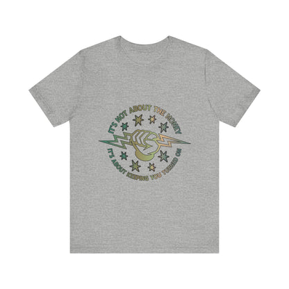 Lineman T-shirt - Its Not About The Money-copper patina
