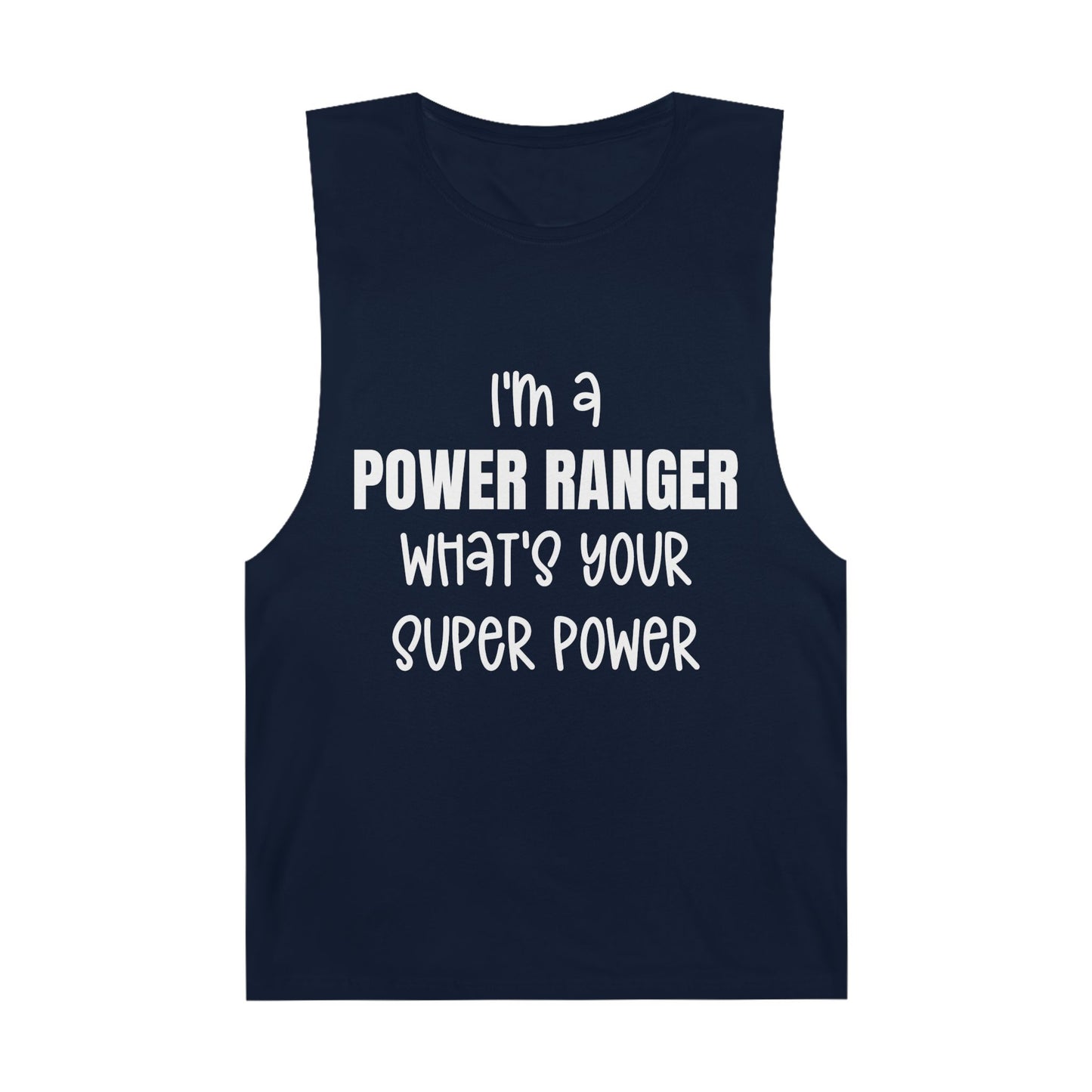 Lineman Tank - power ranger super power white