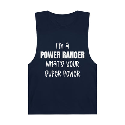 Lineman Tank - power ranger super power white