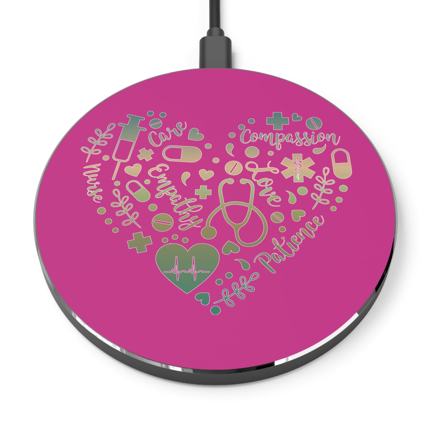 Nurse Heart Wireless Charger | Fast Charging Pad for Healthcare Professionals