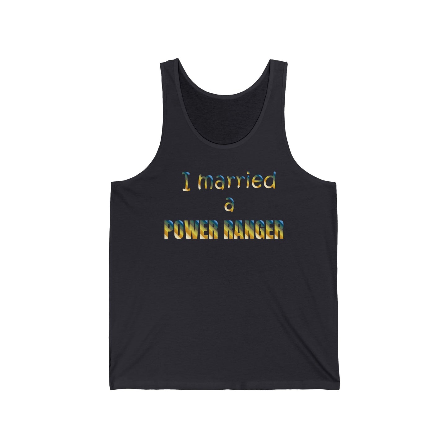 Lineman T-shirt - Married a Power Ranger colored chrome