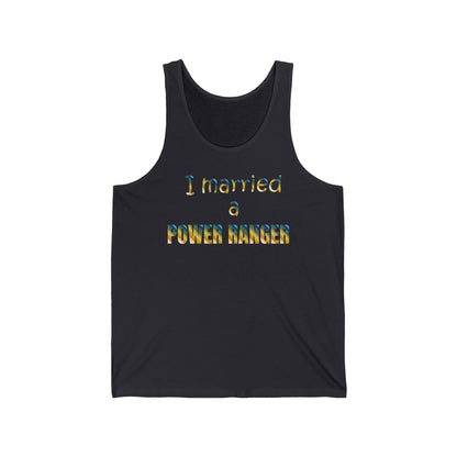 Lineman T-shirt - Married a Power Ranger colored chrome