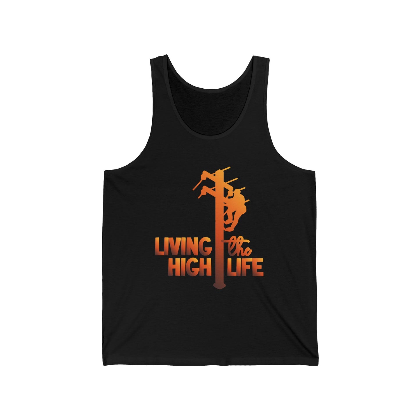 Lineman T-shirt - living the high life - sky 24