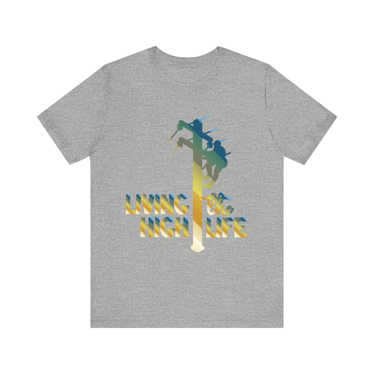Lineman T-shirt - living the high life - colored chrome
