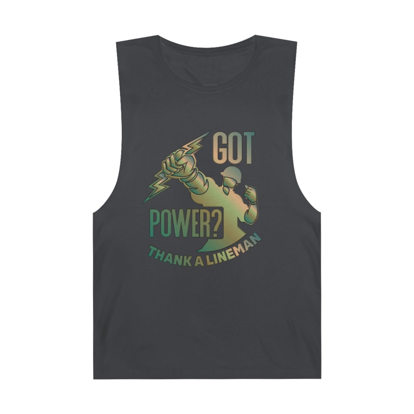Lineman Tank - Got Power Thank A Lineman - copper patina
