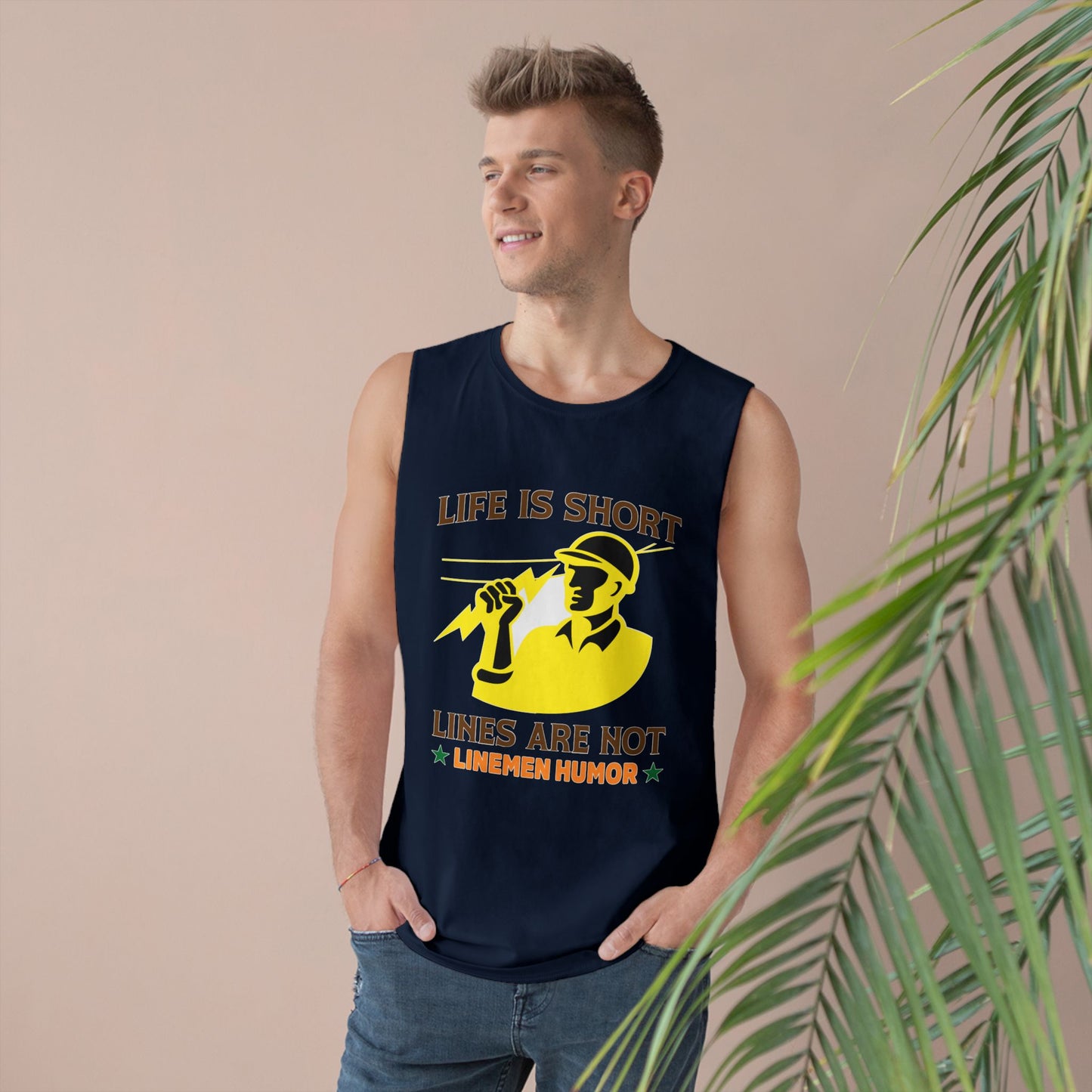 Lineman Tank - Life Is Short Lines Are Not-color