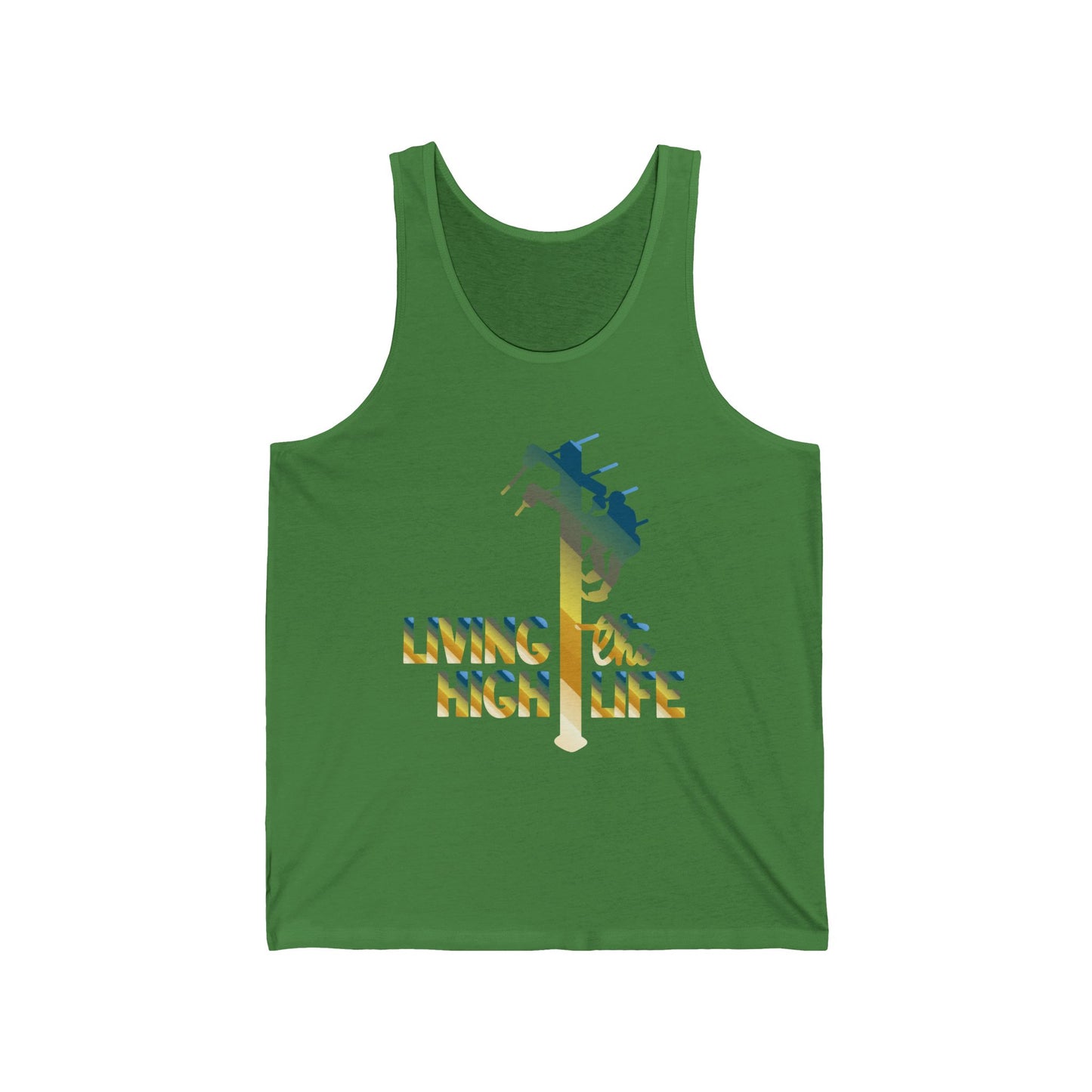 Lineman T-shirt - living the high life - colored chrome