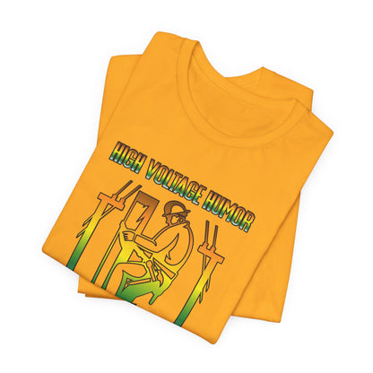 Lineman T-shirt - High Voltage Humor Shockingly Good Lines-gradient