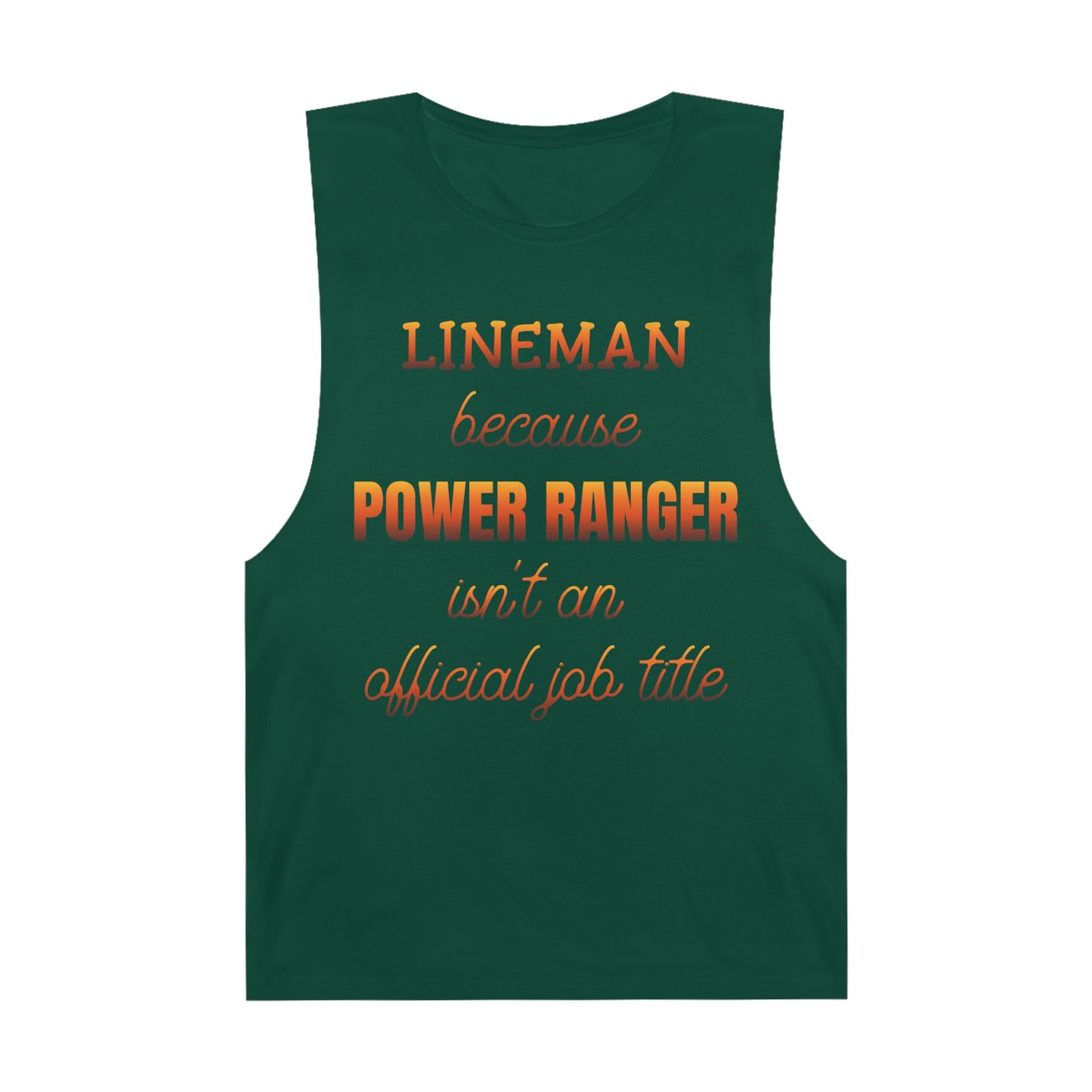 Lineman Tank - Power Ranger job title sky 24