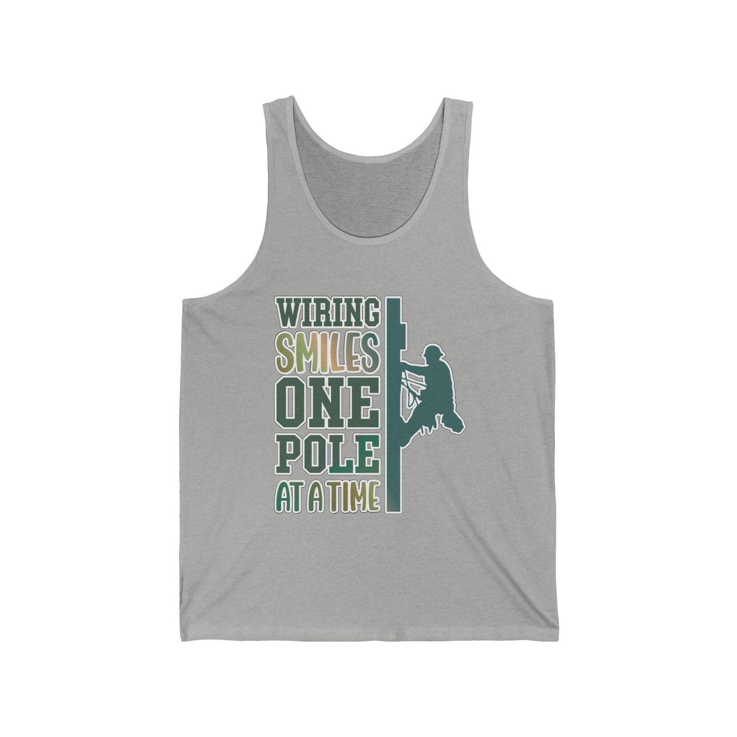 Lineman T-shirt - Wiring Smiles One Pole At A Time-copper patina