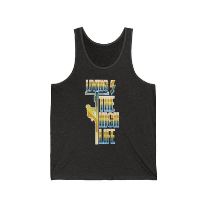 Lineman T-shirt - Living The High Life-colored chrome