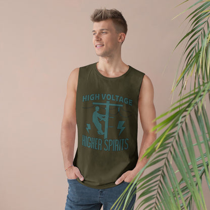 Lineman Tank - High Voltage Higher Spirits-copper patina