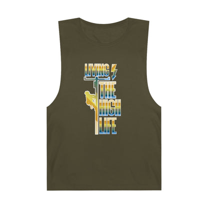 Lineman Tank - Living The High Life-colored chrome