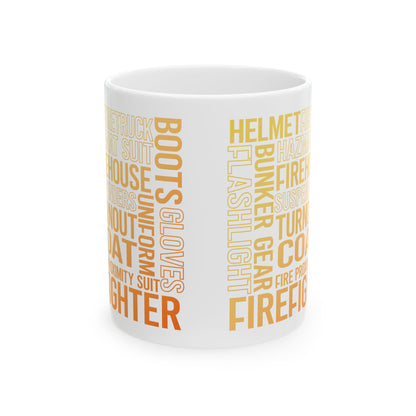 Fire Figther Subway Art color Mug, (11oz, 15oz)