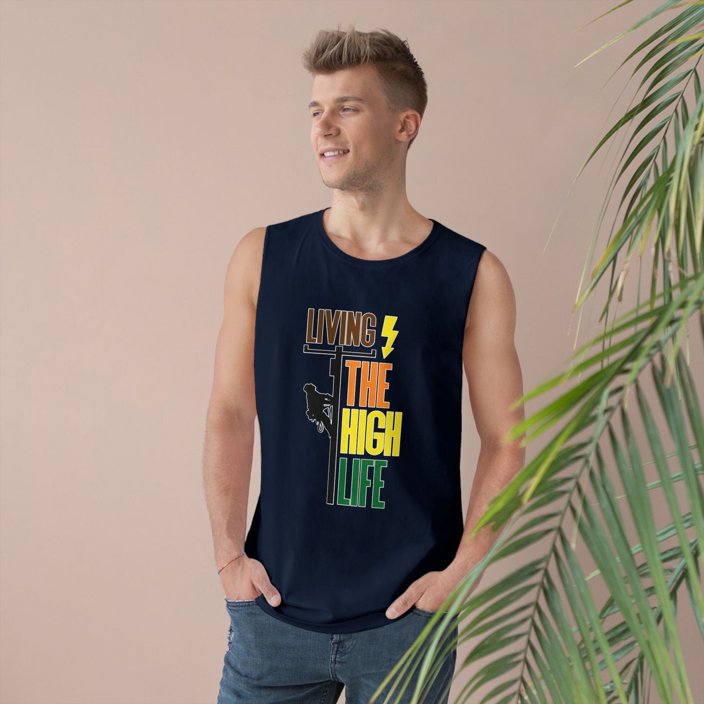 Lineman Tank - Living The High Life-color
