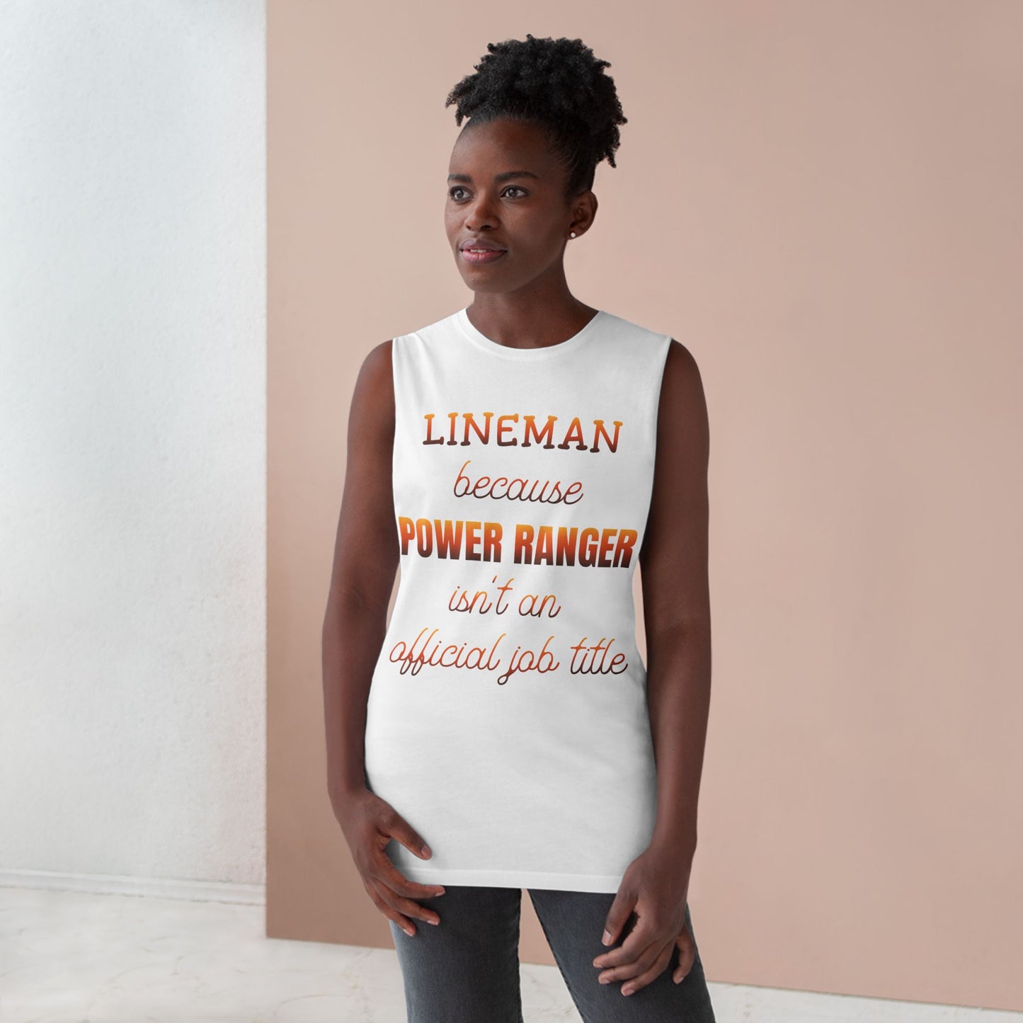 Lineman Tank - Power Ranger job title sky 24