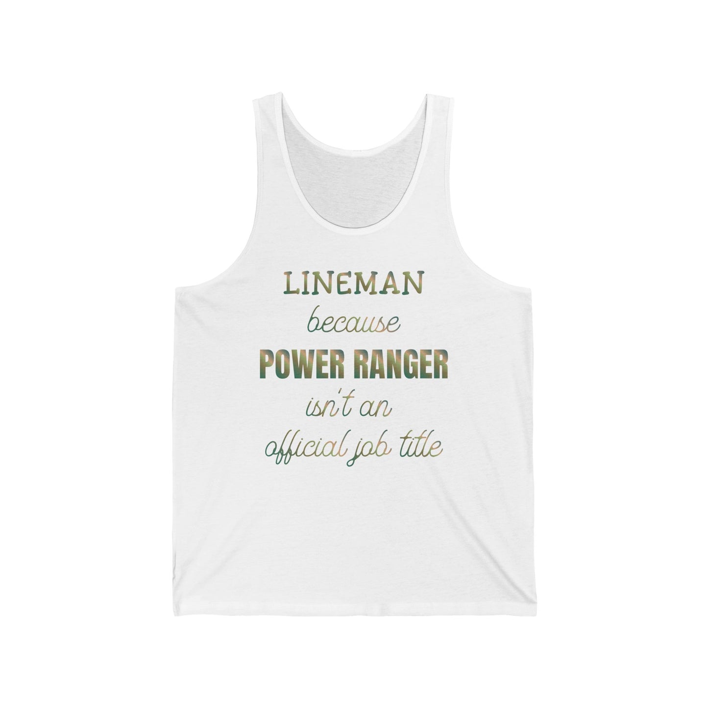 Lineman T-shirt - Power Ranger job title copper patina