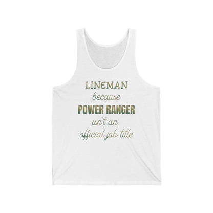Lineman T-shirt - Power Ranger job title copper patina
