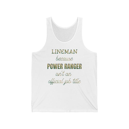 Lineman T-shirt - Power Ranger job title copper patina