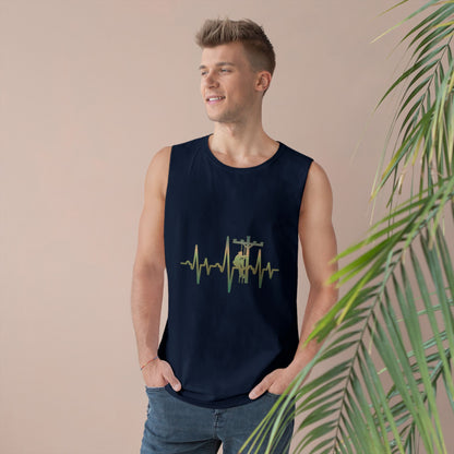 Lineman Tank - Lineman Heartbeat - copper patina