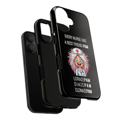 Nurse iPhone Tough Case - Every Nurse Has a Friend Named PAM Design (1) - Black