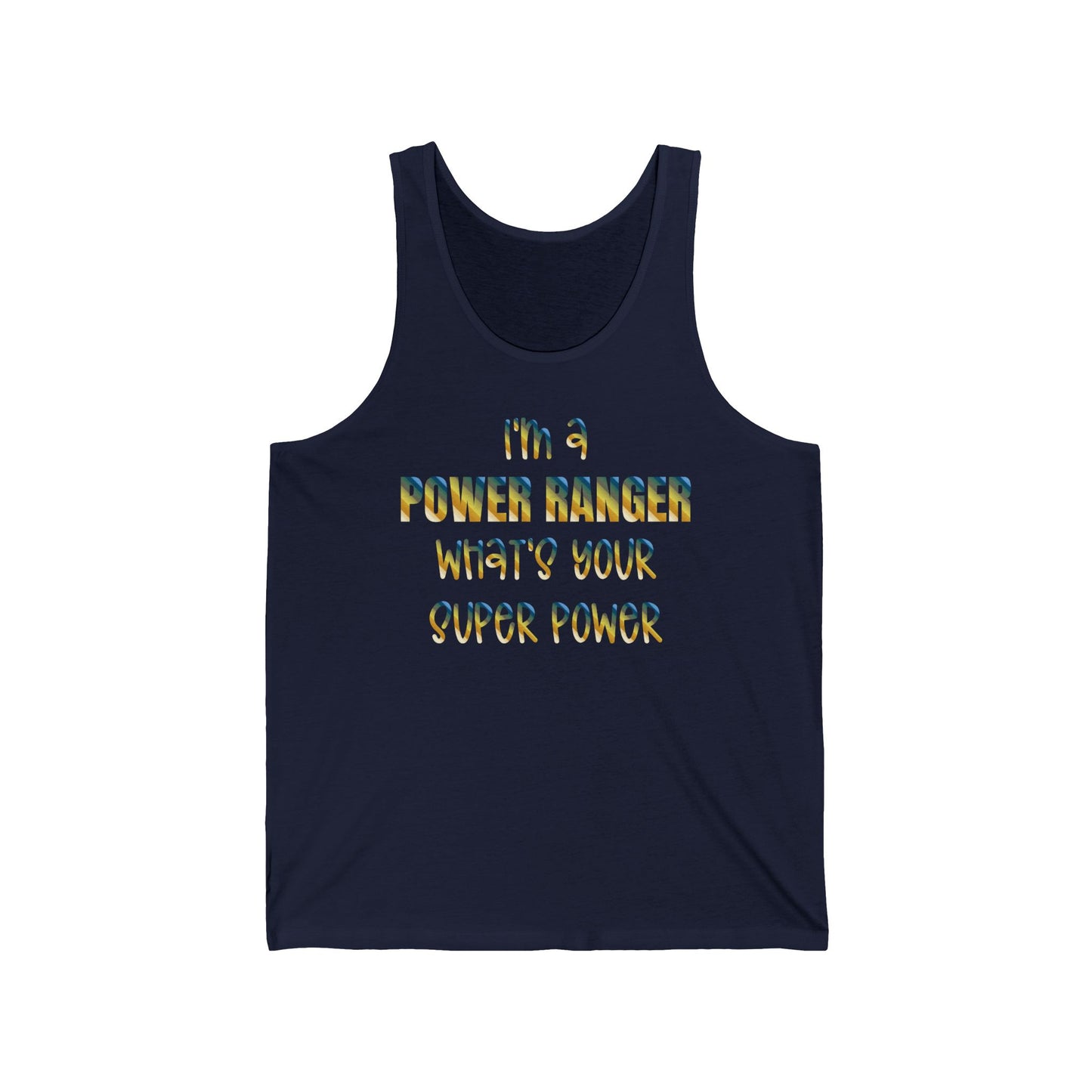Lineman Tank - power ranger super power colored chrome