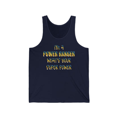 Lineman Tank - power ranger super power colored chrome