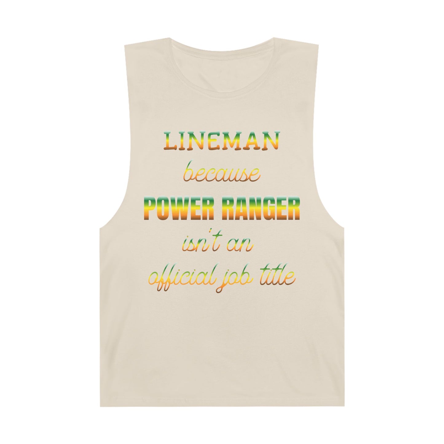 Lineman Tank - Power Ranger job title gradient