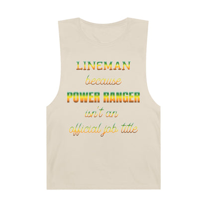 Lineman Tank - Power Ranger job title gradient