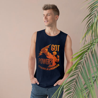 Lineman Tank - Got Power Thank A Lineman - sky 24
