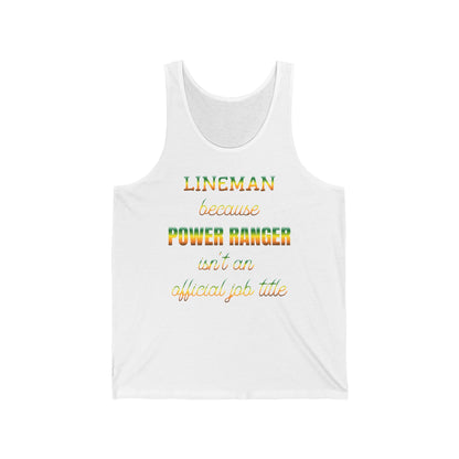 Lineman Tank - Power Ranger job title gradient
