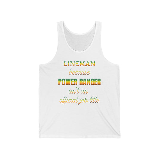 Lineman Tank - Power Ranger job title gradient