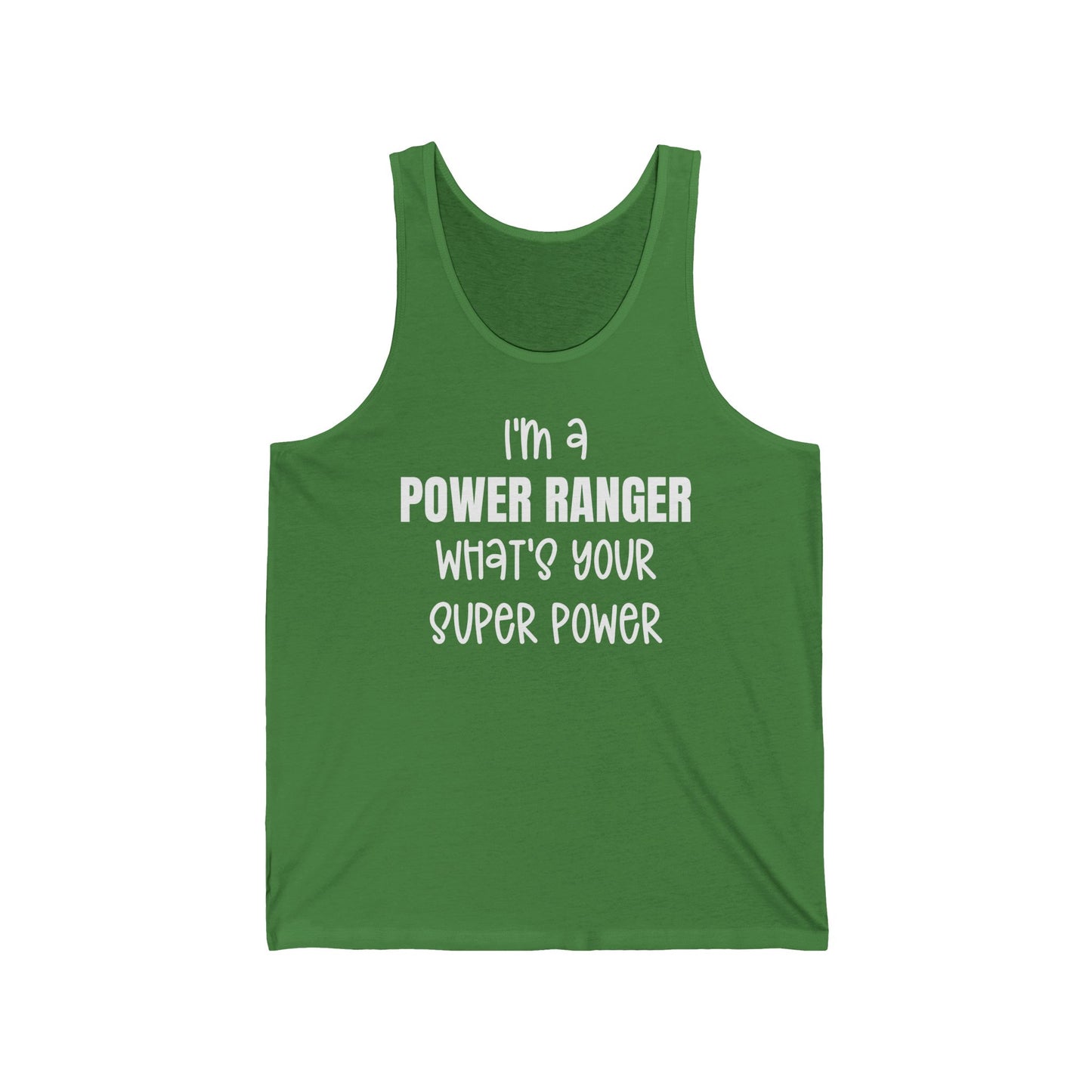 Lineman Tank - power ranger super power white