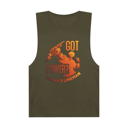 Lineman Tank - Got Power Thank A Lineman - sky 24