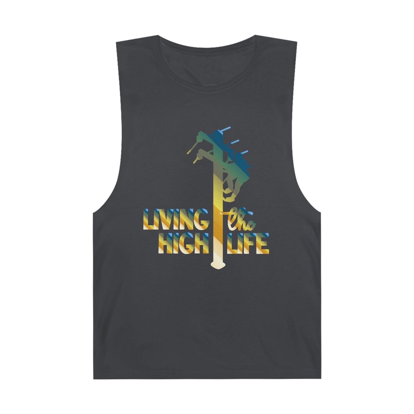 Lineman Tank - living the high life - colored chrome