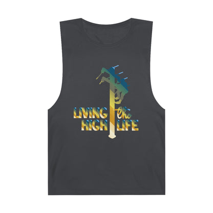 Lineman Tank - living the high life - colored chrome