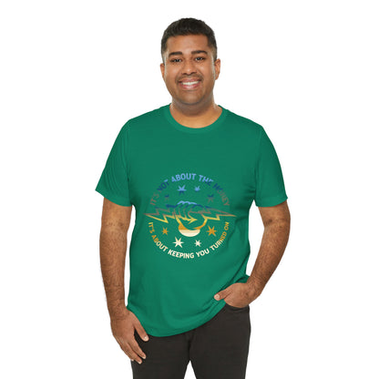 Lineman T-shirt - Its Not About The Money-colored chrome