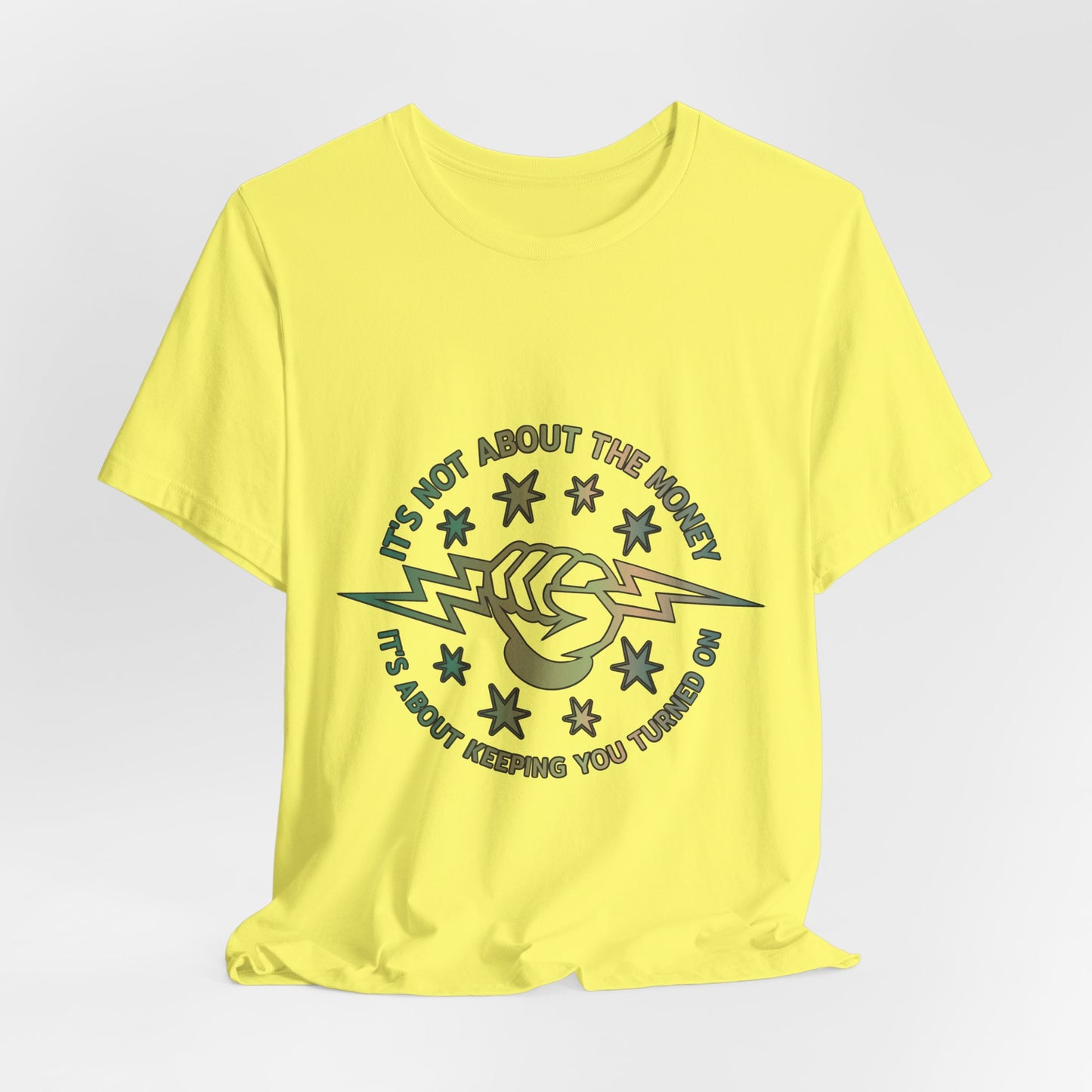 Lineman T-shirt - Its Not About The Money-copper patina