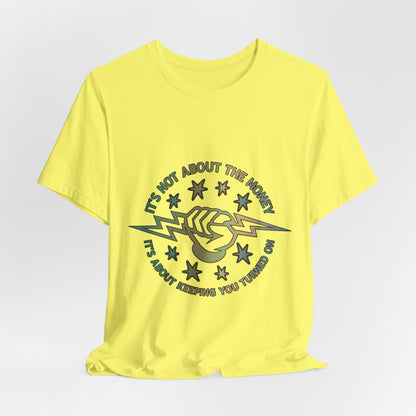 Lineman T-shirt - Its Not About The Money-copper patina