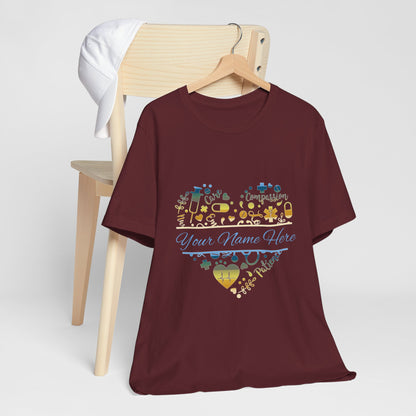 Monogram Heart colored chrome