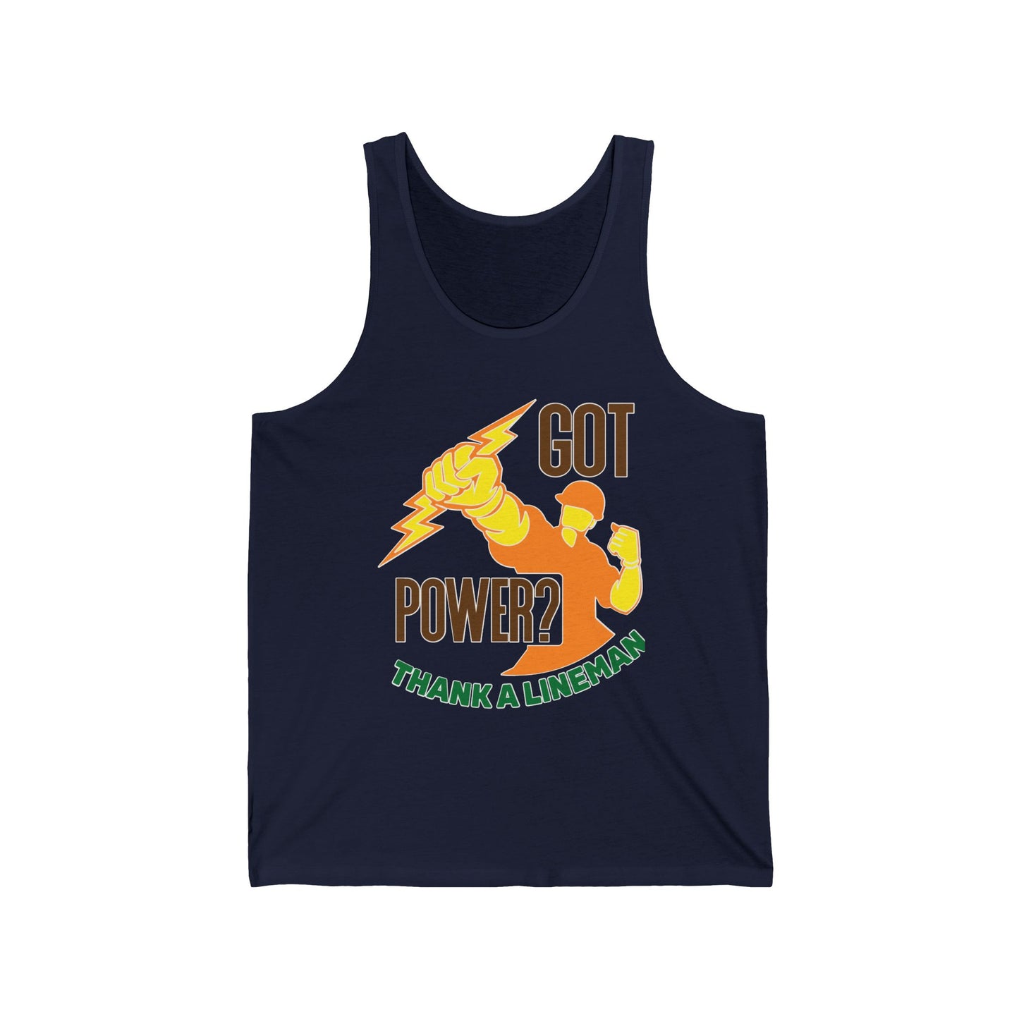Lineman Tank - Got Power Thank A Lineman - color