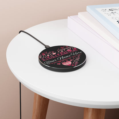 Nurse Monogram Heart Wireless Charger | Fast Charging Pad for Healthcare Professionals